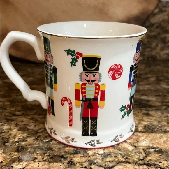 Grace Teaware Set Of 2 Holiday Nutcracker Theme Porcelain Mugs - Picture 4 of 10